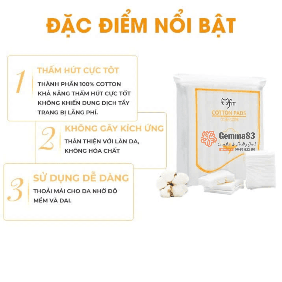 Bông tẩy trang Cotton Pads 222 miếng (3)
