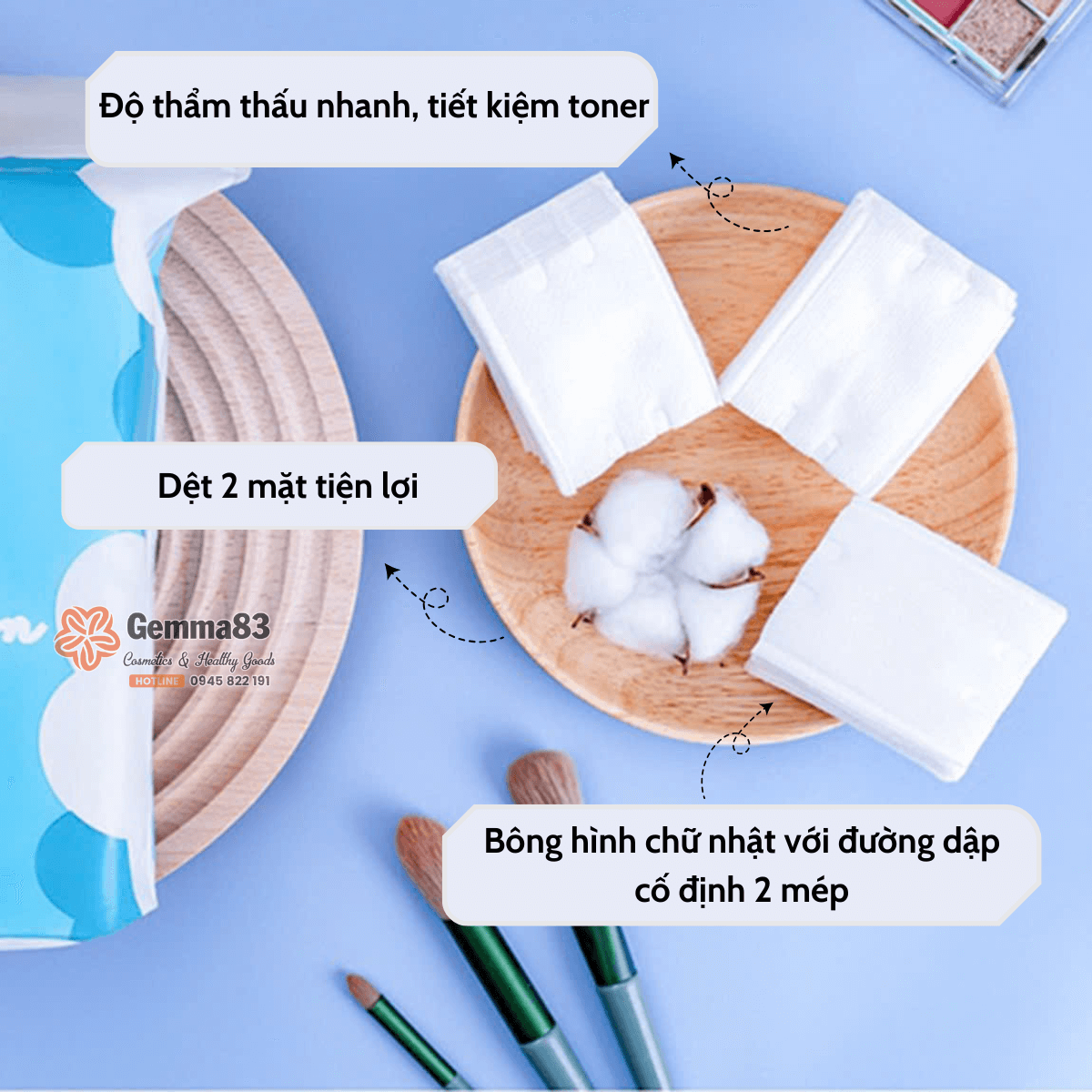 Bông tẩy trang Habaria Sheep Cotton 234 miếng (1)