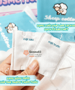 Bông tẩy trang Habaria Sheep Cotton 234 miếng (4)