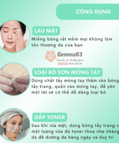 Bông tẩy trang La Soirée Premium Cotton 225 miếng (1)