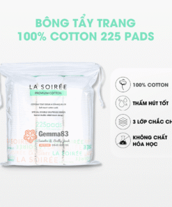 Bông tẩy trang La Soirée Premium Cotton 225 miếng (3)