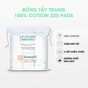 Bông tẩy trang La Soirée Premium Cotton 225 miếng (3)