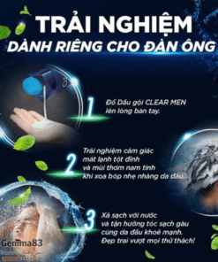 Dầu gội Clear Men Cool Sport bạc hà sạch gàu 390ml Thái Lan (1)