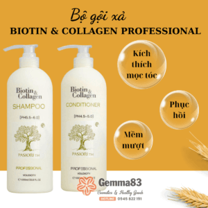 Dầu gội xả Biotin & Collagen Pasiori siêu mượt và phục hồi (4)