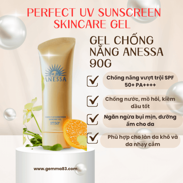 Gel chống nắng Anessa Perfect UV Sunscreen Skincare Gel 90ml (3)