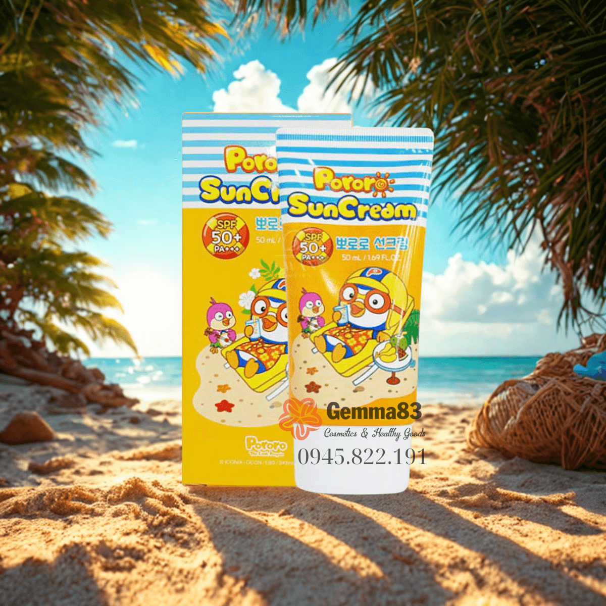 Kem chống nắng cho bé Pororo Sun Cream SPF 50+ PA+++ 50ml (1)