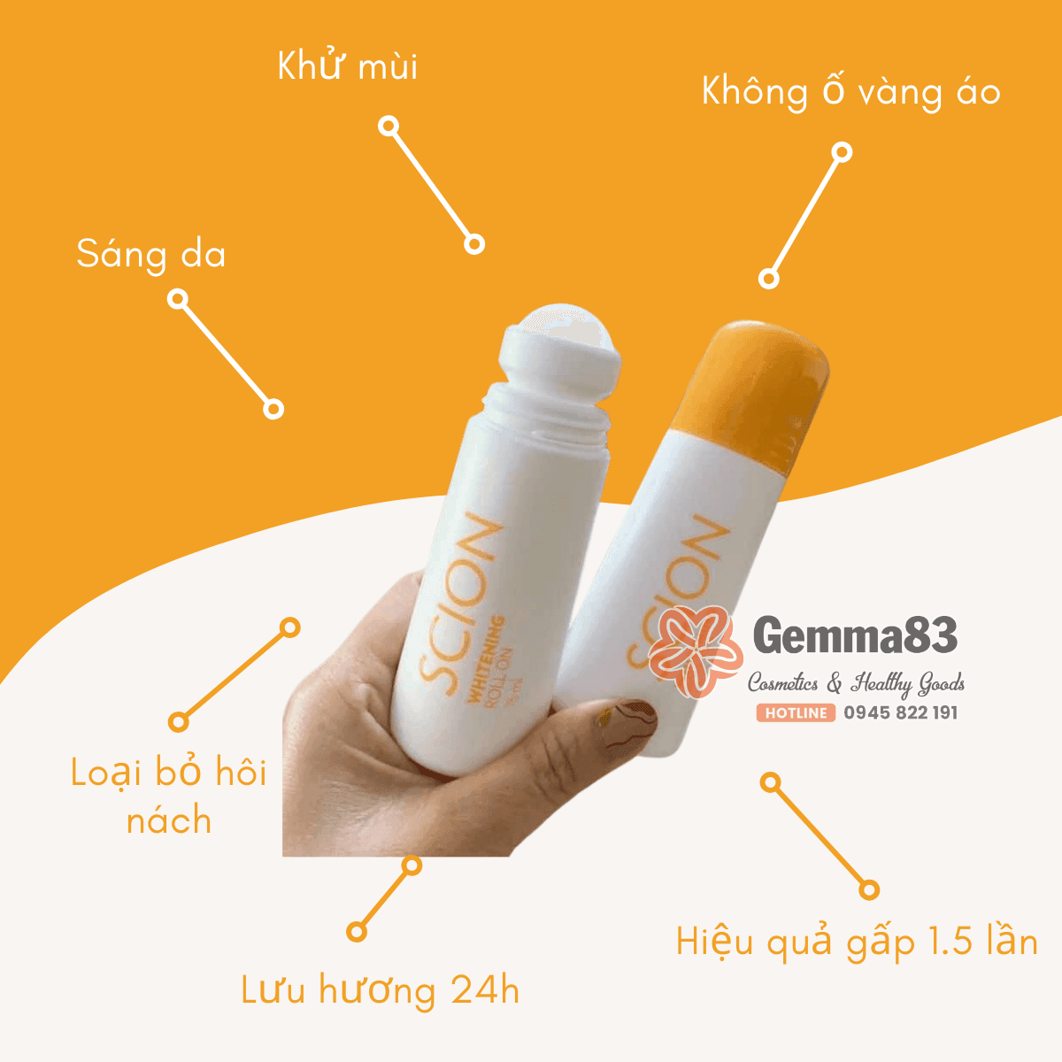 Lăn khử mùi Scion Nuskin Pure White Roll On 75ml (4)