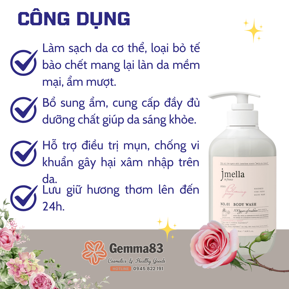 Sữa tắm Jmella hương nước hoa sang trọng 500ml Hàn Quốc (5)
