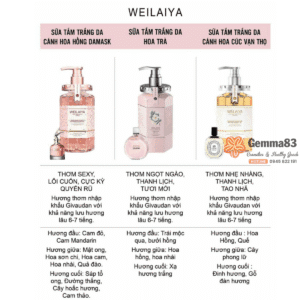 Sữa tắm Weilaiya hương nước hoa trắng da 450ml (5)