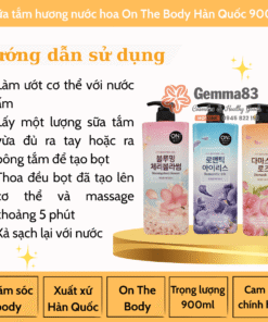 Sữa tắm hương nước hoa On The Body Hàn Quốc 900ml (6)