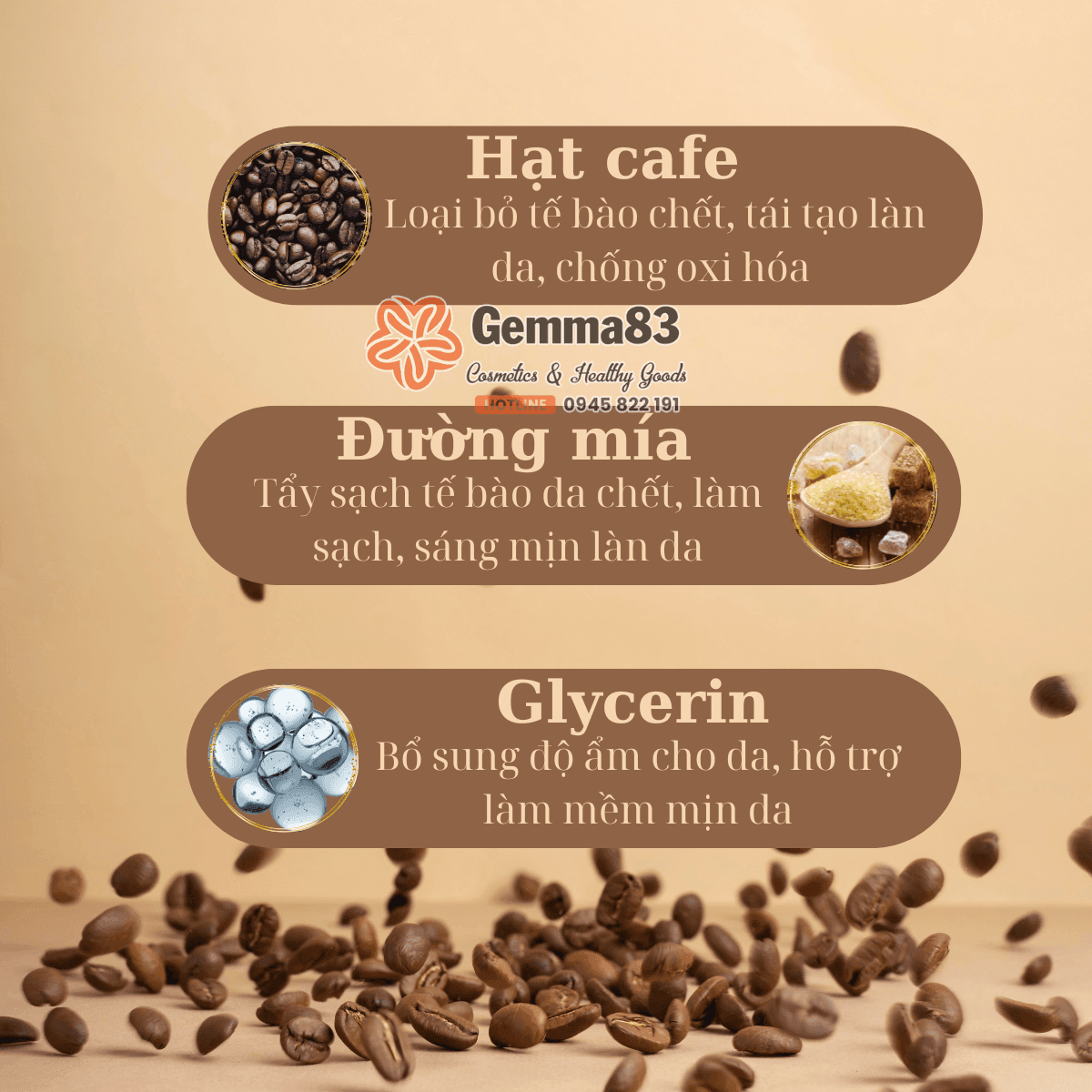 Tẩy da chết body Organic Coffee & Sugar Body Scrub 250ml (3) Tẩy da chết body Organic Coffee & Sugar Body Scrub 250ml (3)