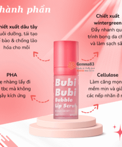 Tẩy tế bào chết môi Bubi Bubi Bubble Lip Scrub Red 10ml (4)