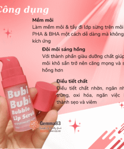 Tẩy tế bào chết môi Bubi Bubi Bubble Lip Scrub Red 10ml (5)