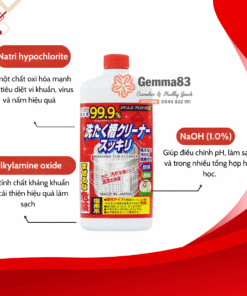 Nước tẩy lồng máy giặt Papai Nhật Bản 550g (4)