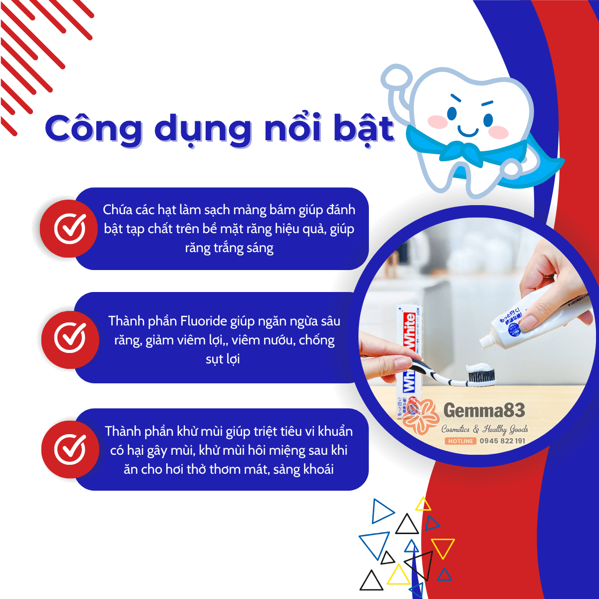 Kem đánh răng White White Lion Nhật Bản 150g (1)