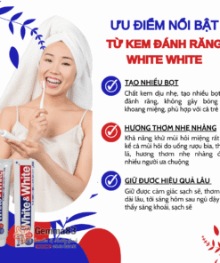 Kem đánh răng White White Lion Nhật Bản 150g (4)