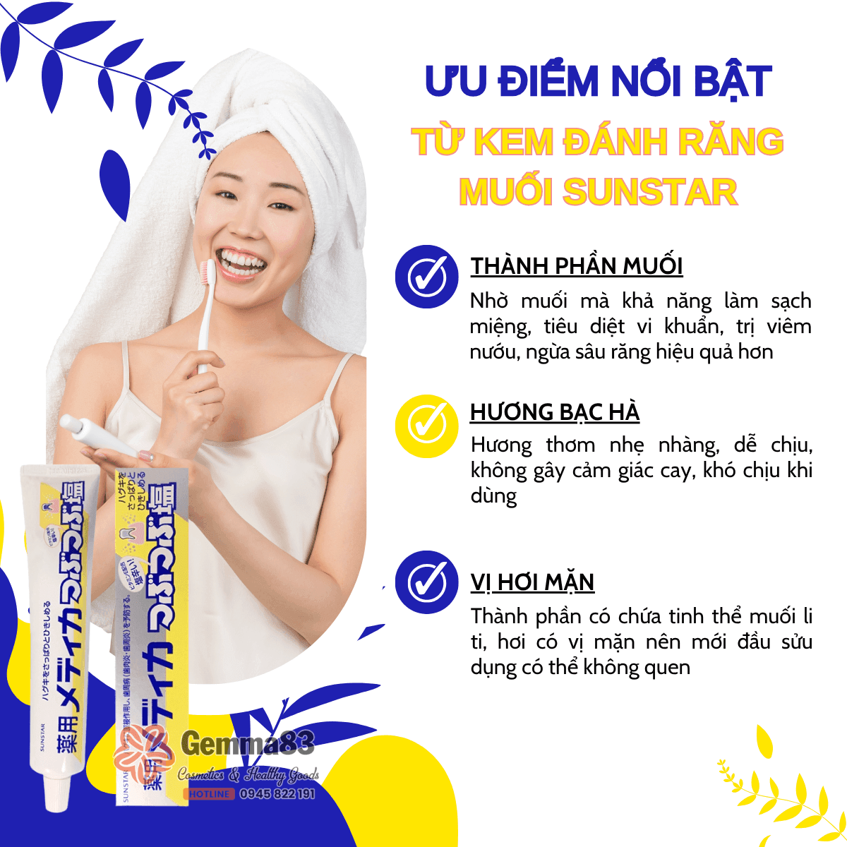 Kem đánh răng muối Sunstar Nhật Bản 170g (5) Kem đánh răng muối Sunstar Nhật Bản 170g (5)